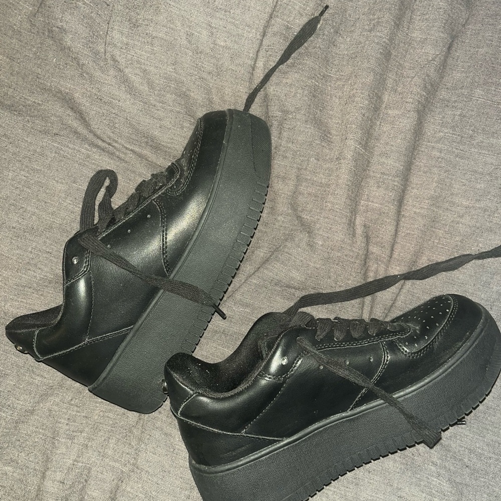 Black Platform Sneakers Steve Madden